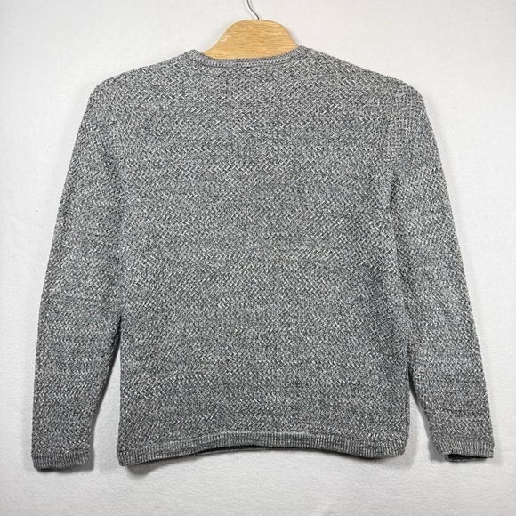 Carbon 2 Cobalt Mens Large Knit Henley Sweater Gray Cotton Casual Pullover - Picture 4 of 10